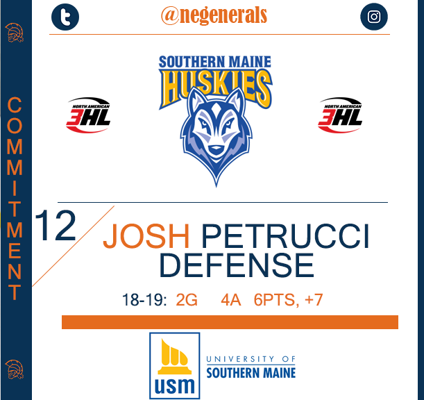 PETRUCCI COMMITS TO THE UNIVERSITY OF SOUTHERN MAINE